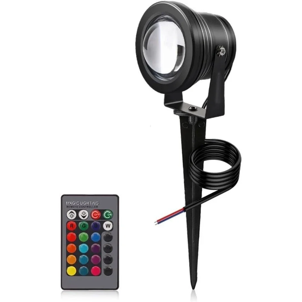 LemonBest Outdoor Decorative Lamp Lighting RGB 10W Color Changing LED Garden